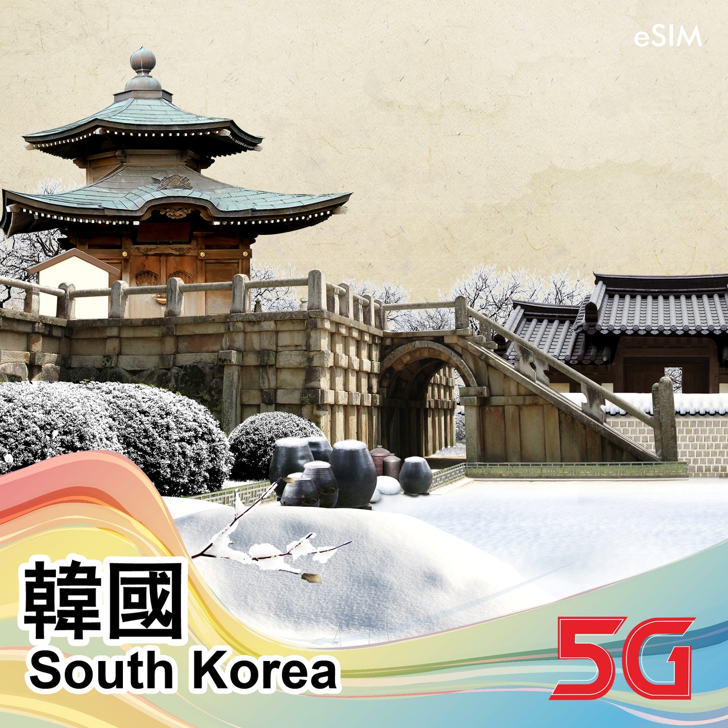 eSIM 5G 8地 365天 中國+澳門+台灣+日本+韓國+新加坡+馬來西亞+泰國